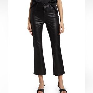 PAIGE leather ankle jeans, like new!